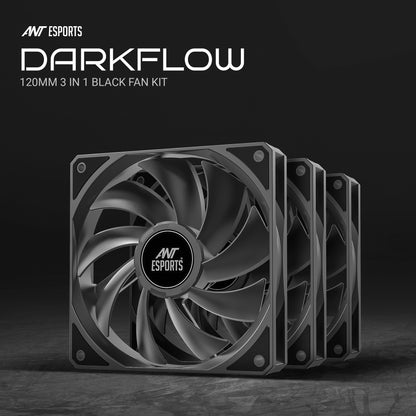 Ant Esports Darkflow 3x120mm Black Case Fan