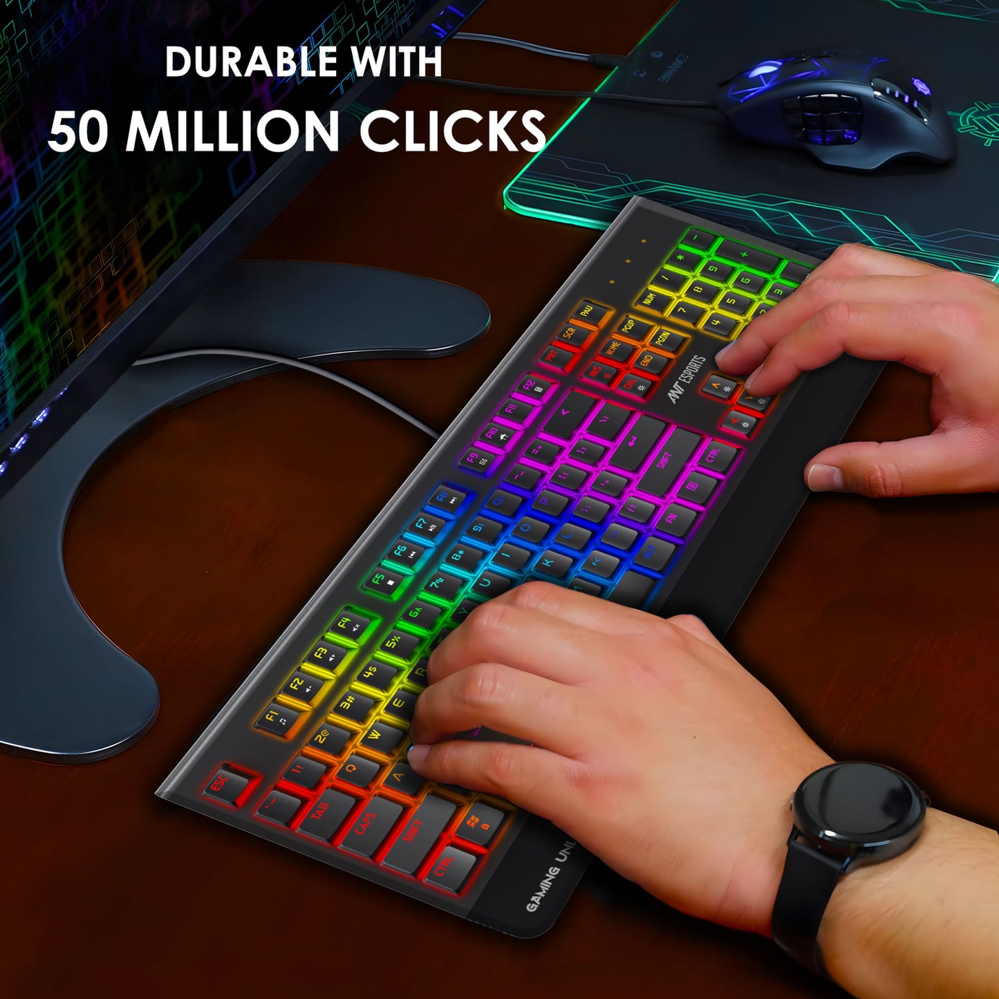 Ant Esports MK4000 Mechanical Wired Gaming Keyboard Black