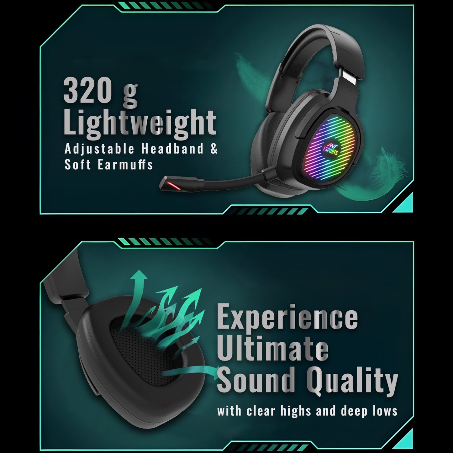 Ant Esports Stealth 10 RGB Wireless Gaming Headset