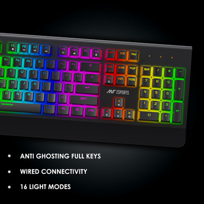 Ant Esports MK4000 Mechanical Wired Gaming Keyboard Black