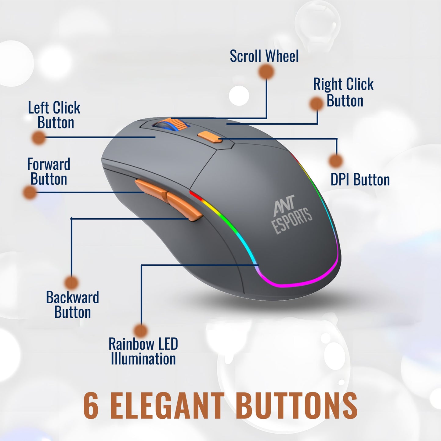 Ant Esports KM590 PRO Wireless Rainbow Gaming Combo