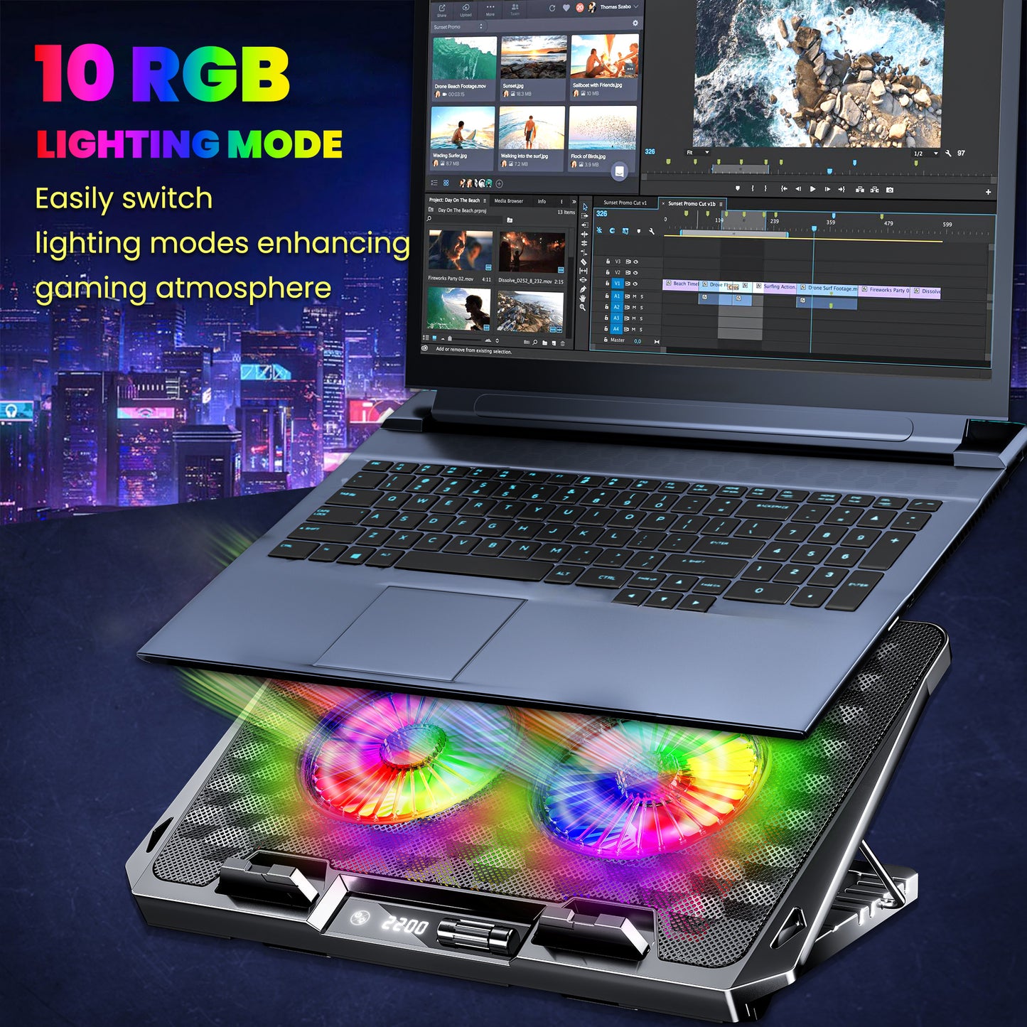 Ant Esports NC281 Gaming Laptop Cooling Pad Black