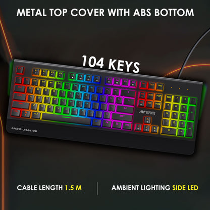 Ant Esports MK4000 Mechanical Wired Gaming Keyboard Black