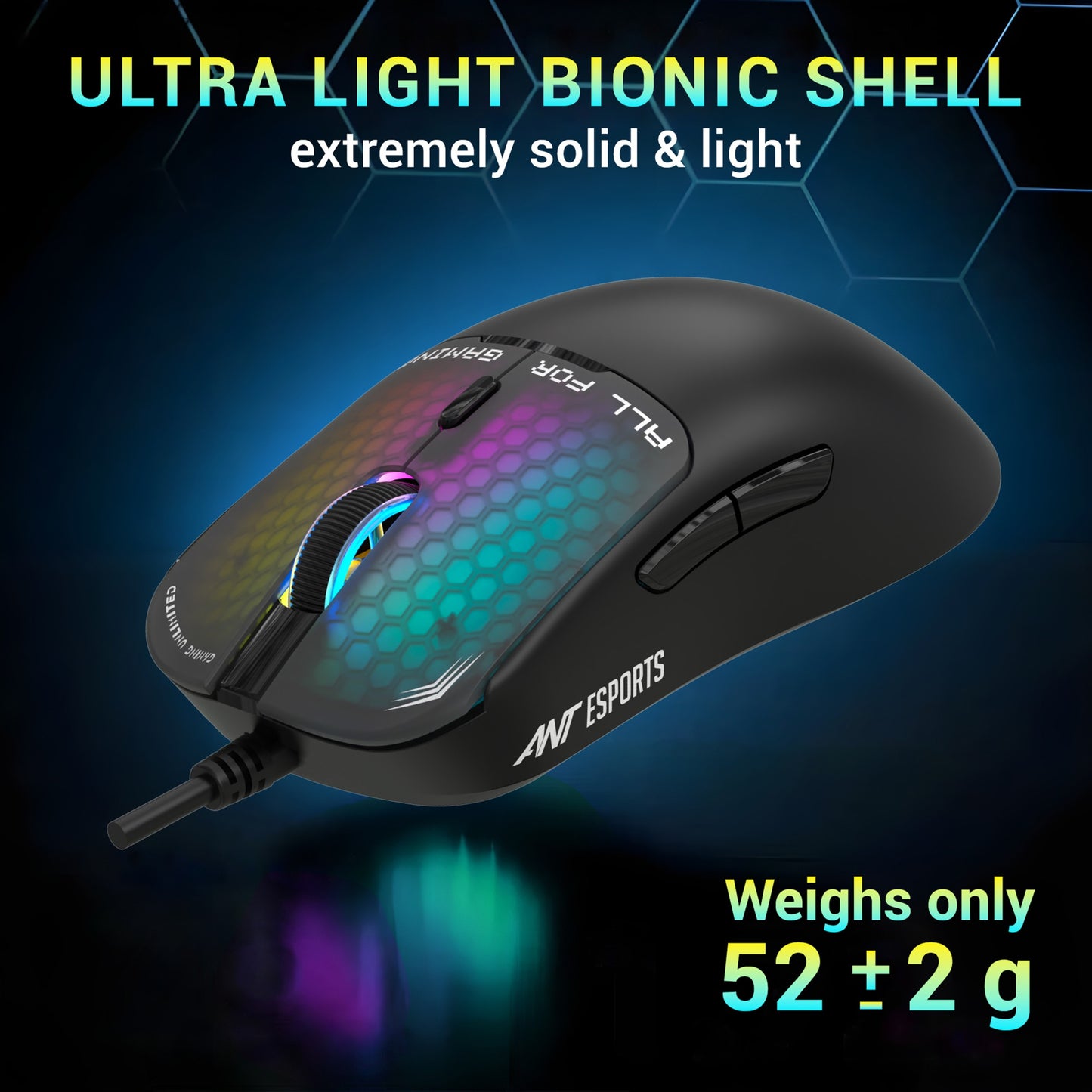 Ant Esports Virtus100 Wired Gaming Mouse 12800DPI