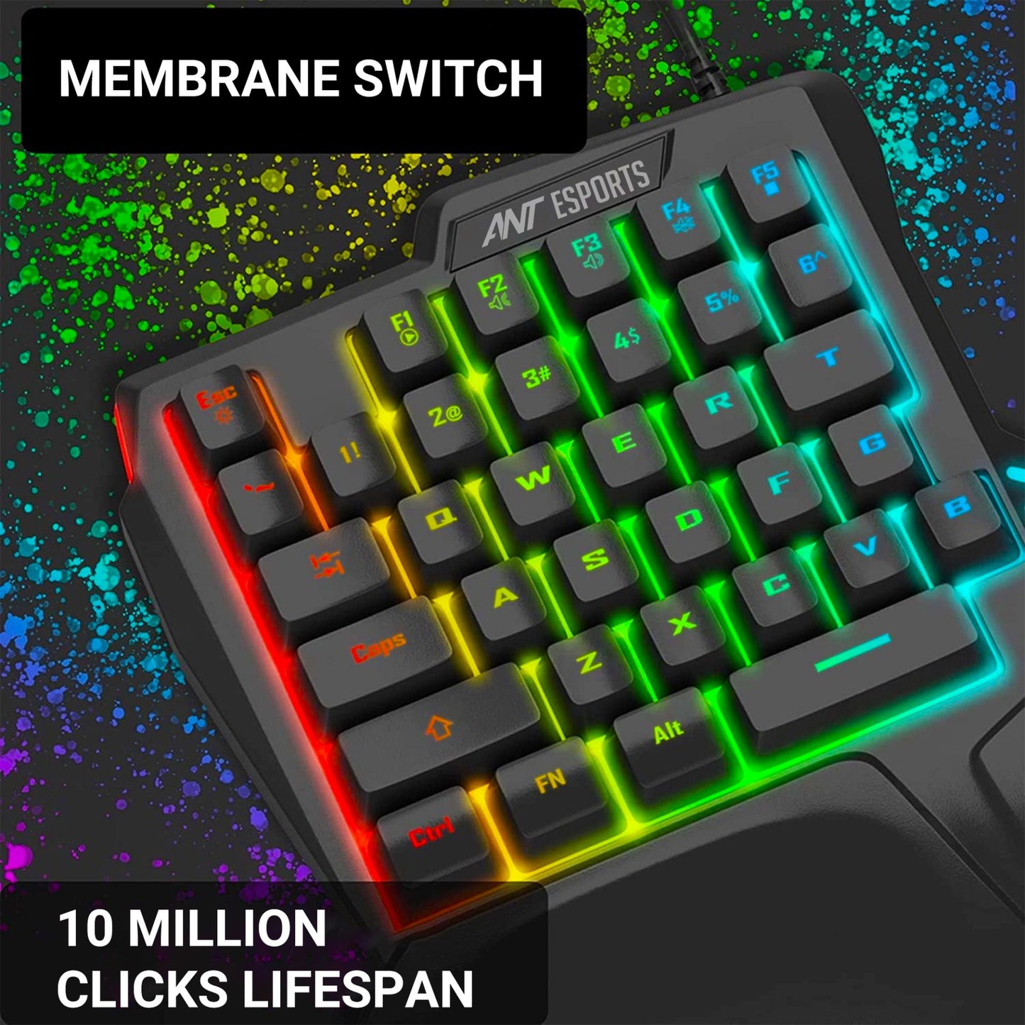Ant Esports MK1001 One Handed RGB Gaming Keyboard