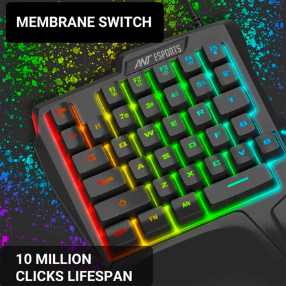 Ant Esports MK1001 One Handed RGB Gaming Keyboard