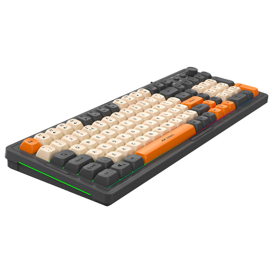 Ant Esports MK800 Pro Membrane wired Gaming Keyboard (Grey, Beige, Orange)