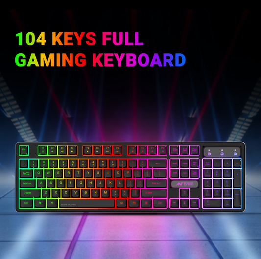 Ant Esports KM1650 Pro Membrane Keyboard wireless Combo black