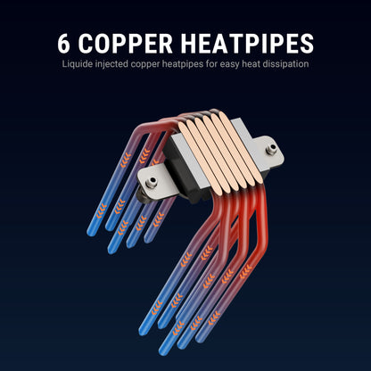 Ant Esports V6 Digital ARGB LGA1851/AM5 Black CPU Air Cooler