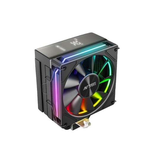 Ant Esports V6 Digital ARGB LGA1851/AM5 Black CPU Air Cooler