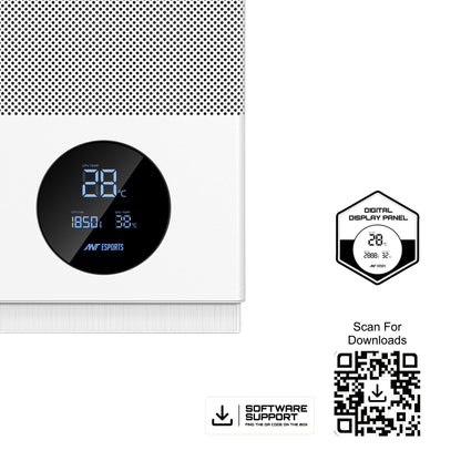 Ant Esports X2 LCD Mid Tower (ATX/M-ATX/M-ITX) White Cabinet with 3x120mm Fans