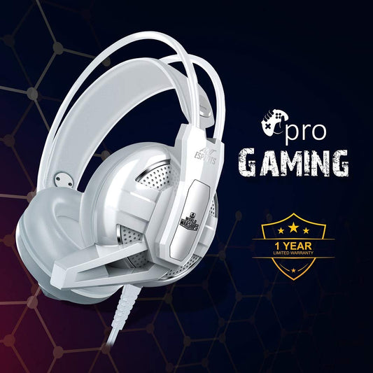 Ant Esports H520W Wired White Gaming Headset 50mm Drivers