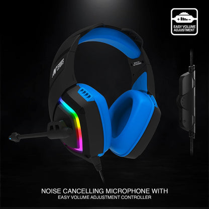 Ant Esports H530 Pro Wired RGB Black – Blue Headphone 40mm Drivers