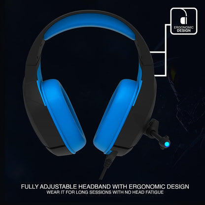 Ant Esports H530 Pro Wired RGB Black – Blue Headphone 40mm Drivers