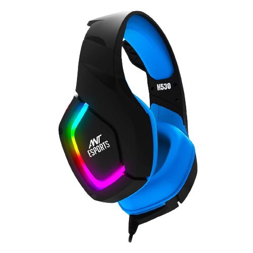 Ant Esports H530 Pro Wired RGB Black – Blue Headphone 40mm Drivers