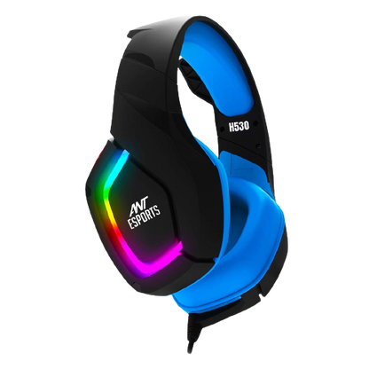 Ant Esports H530 Pro Wired RGB Black – Blue Headphone 40mm Drivers