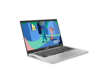 MSI Laptop Modern 14 - C12M i5 12th Gen, 8 GB RAM, 512 GB SSD, Windows, MS Office, Silver, 14" Dsiplay
